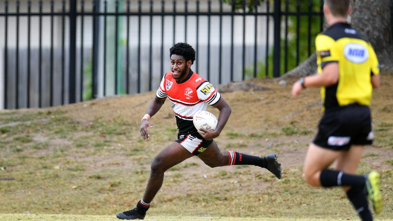 Kirwan centre Dudley Dotoi was named Player of the Match after today’s Aaron Payne Cup final against Ignatius Park. Picture: Alix Sweeney