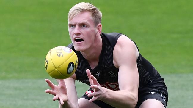 Sam Hayes will make his AFL debut against the Blues. Picture: Mark Brake