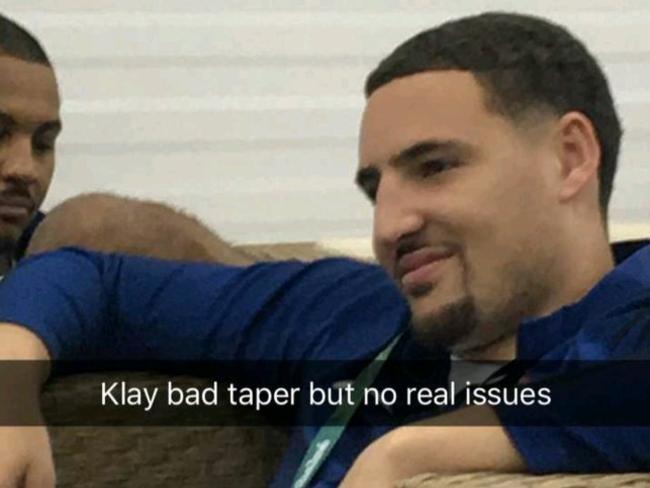 Klay Thompson on Dray’s Snapchat.