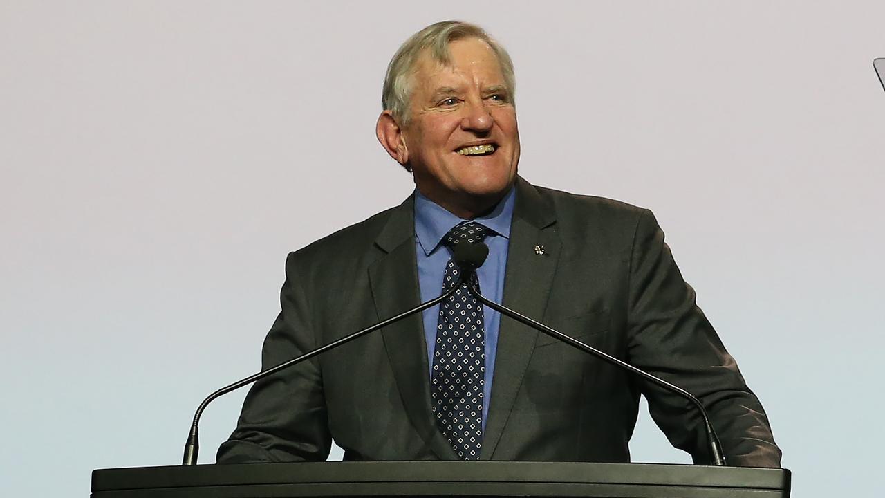 Queensland Resources Council's Chief Executive, Ian Macfarlane talks at the QLD Resources Council Annual Forum and Lunch at the Brisbane Convention Centre. Picture: Zak Simmonds