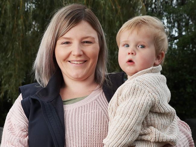 Brooke Munnings with Arlo Leaman 1.  Brooke Munnings team leader at Lady Gowrie Acton voted best child care worker.  Picture: Nikki Davis-Jones