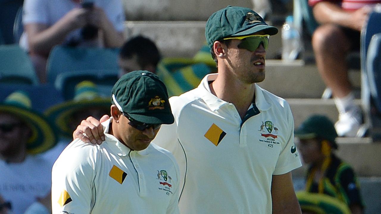 Australian batsman Usman Khawaja and bowler Mitchell Starc.