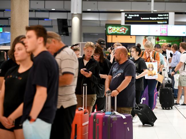 More than 100 flights were cancelled last month after Jetstar ground staff and pilots stopped work. Picture: John Gass