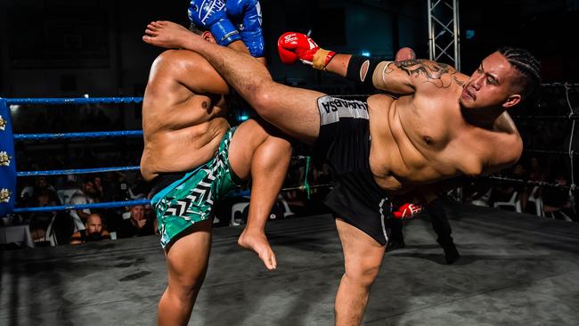 Codi Tata made his comeback to Muay Thai after enduring a long battle with his mental health. Picture: Emily Baker