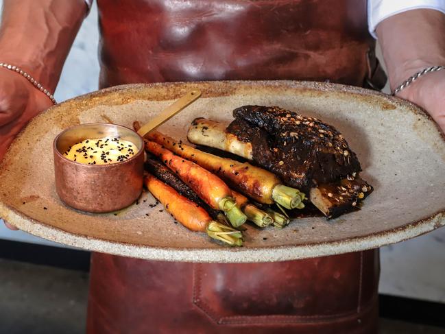 Nour’s short ribs with roast carrots. Picture: Jenifer Jagielski