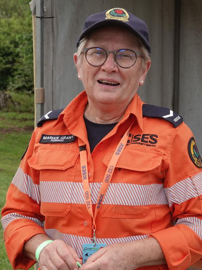 SES Dorrigo unit volunteer Marian Grant on the gate at the Dorrigo Show, November 24, 2023. Picture: Chris Knight