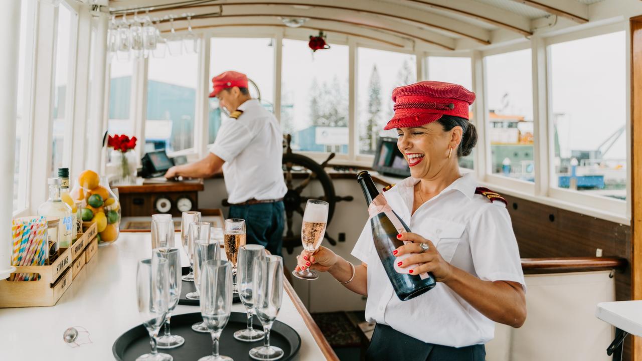 Rowan and Tam Briffa aboard Rosie Boat. Picture: Supplied