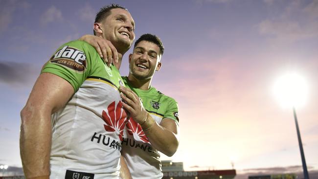 Jarrod Croker (left) and Nick Cotric are close to re-signing. Picture: NRL Photos