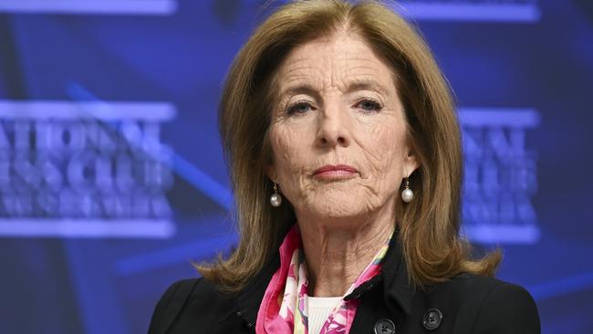 Caroline Kennedy criticised Robert F Kennedy in her farewell address to the National Press Club of Australia in Canberra. Picture: NewsWire / Martin Ollman.