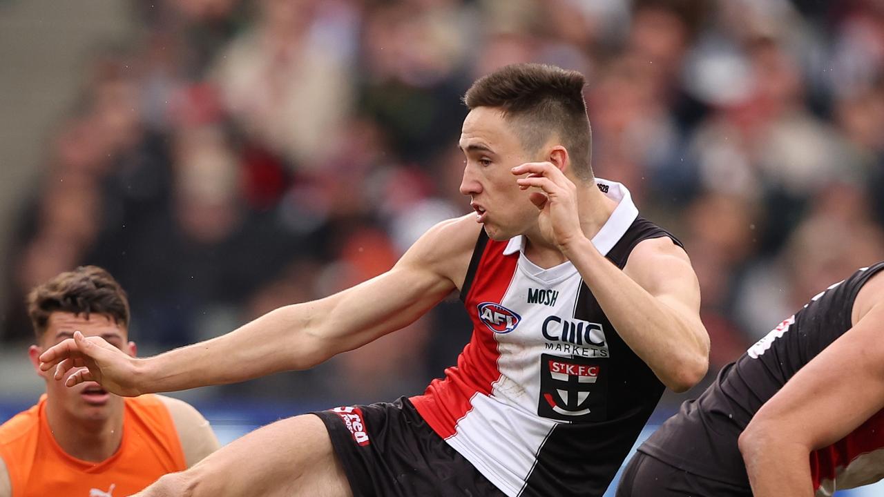 Outside of footy, St Kilda forward Cooper Sharman wants to work on his golf game. Picture: Robert Cianflone/Getty Images