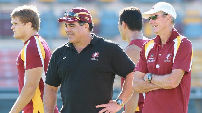 Bennett and Meninga briefly fell out in 2015 when Meninga became Kangaroos coach. Picture: Jono Searle.