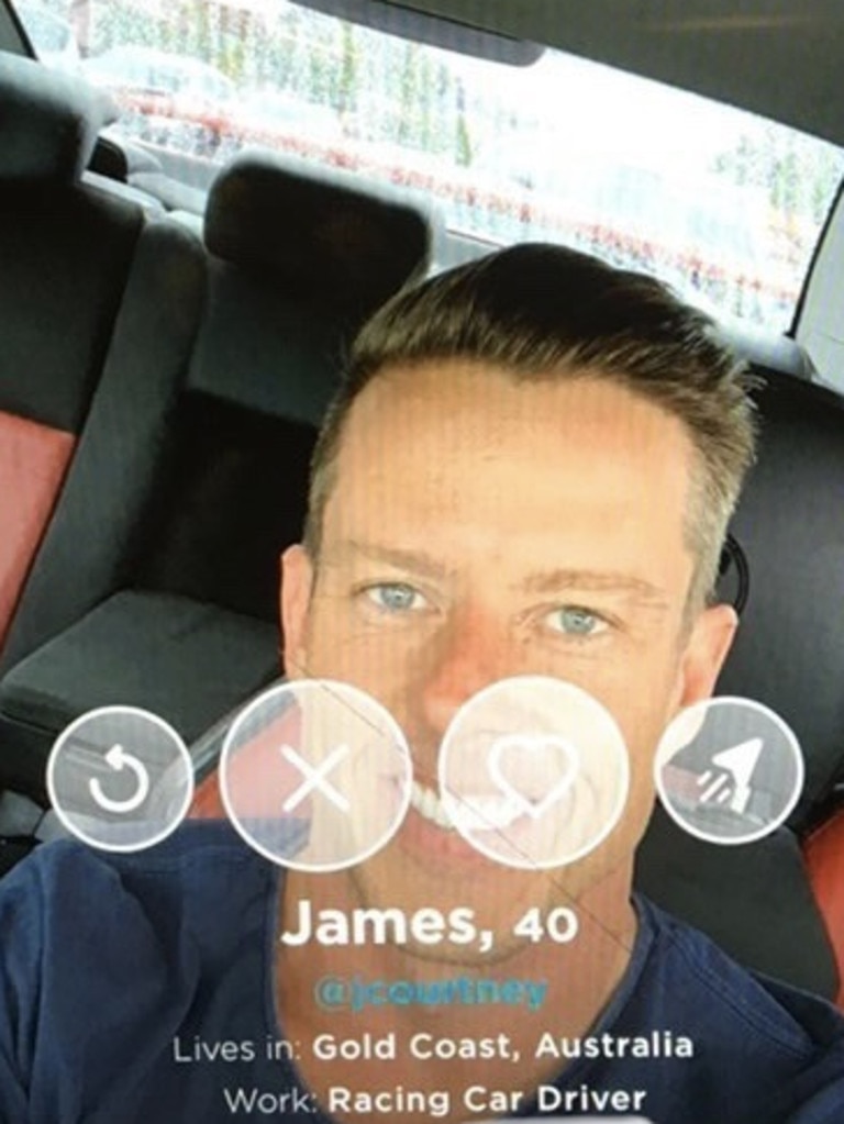 James Courtney's dating profile on Raya. Picture: Supplied