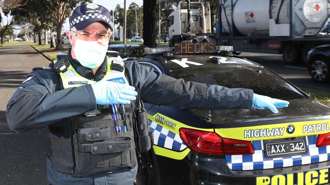 Police will be checking that people are not out of their area during the long weekend. Picture: NCA NewsWire/David Crosling