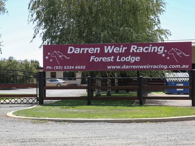 Darren Weir’s Ballarat stables were the centre of a massive training operation.