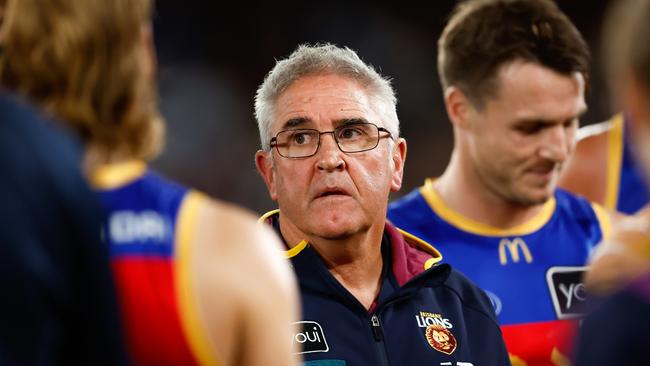 Chris Fagan coaching Brisbane Lions.