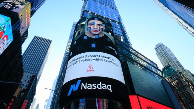 The Nasdaq index in the US hit a record high overnight. Picture: Kena Betancur/AFP