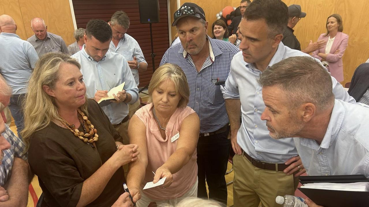 Liberal member for Frome Penny Pratt discussed the stalled Wheatfields project with Premier Peter Malinauskus at Country Cabinet on Thursday. Picture: Supplied