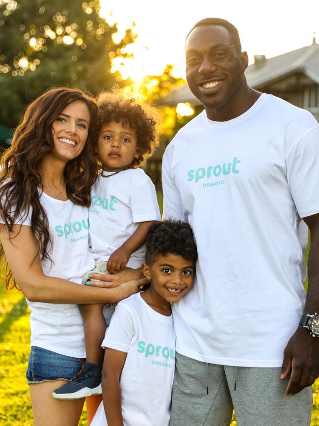 Sprout Founders Jen and Selasi Berdie with their two boys Kingston (left) and Ellis (right).