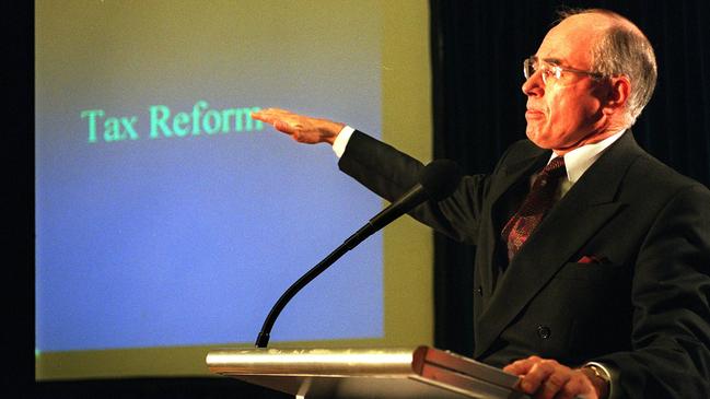 John Howard launches the GST package in 1998.