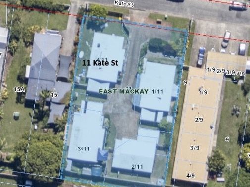 Mackay Regional Council owns the four units at 11 Kate St in East Mackay. Picture: MRC