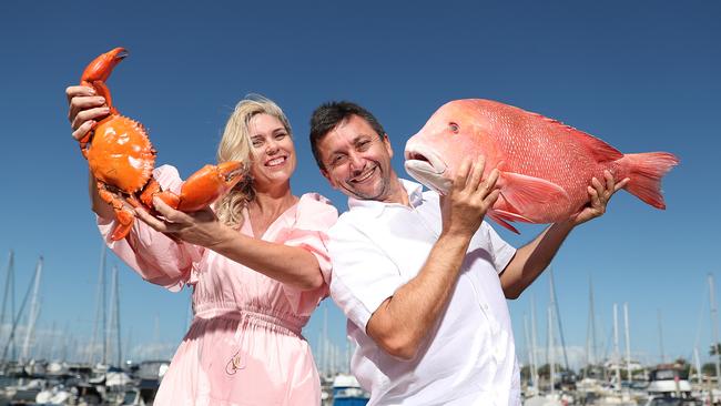 Nikki and Greg Kay who have purchased Wilson's boathouse at Manly which is getting a major transformation, becoming Manly Boathouse. Picture: Peter Wallis