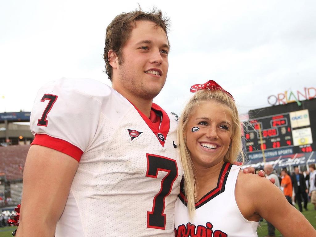 Kelly Stafford, who is married to NFL star Matthew Stafford, revealed she dated her husband’s college rival to ‘piss him off’. Picture: Instagram/KellyStafford