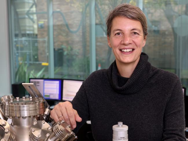 EMBARGOED THE AUSTRALIAN: SYDNEY, AUSTRALIA - NewsWire Photos JUNE 21, 2022: Prof Michelle Simmons pictured in the quantum mechanics lab at NSW Uni.Picture: NCA NewsWire / Damian Shaw