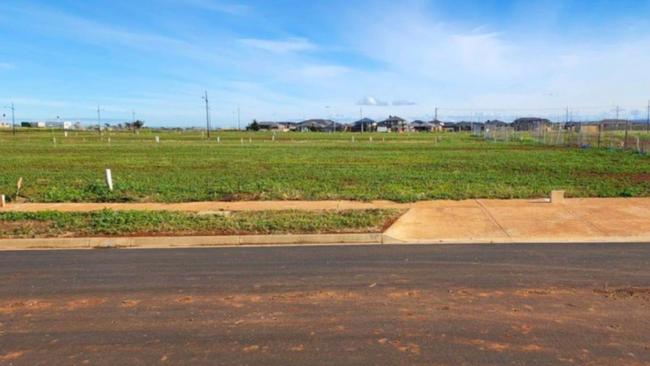 Some customers who paid deposits are left with an empty block of land. Picture: Supplied