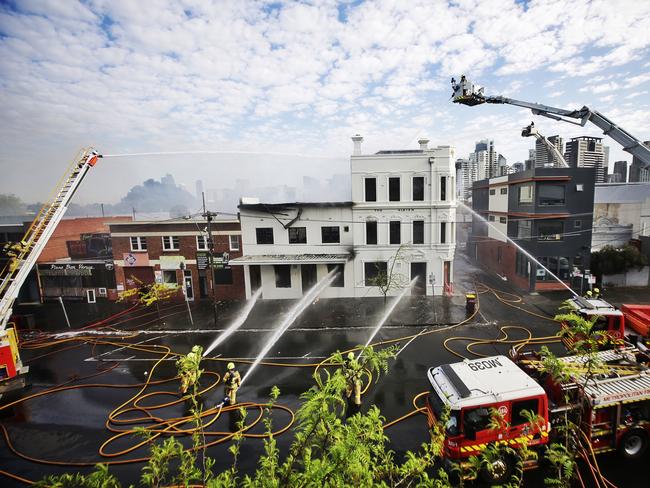 Eighty firefighters were involved in bringing the blaze under control. Picture: Hamish Blair