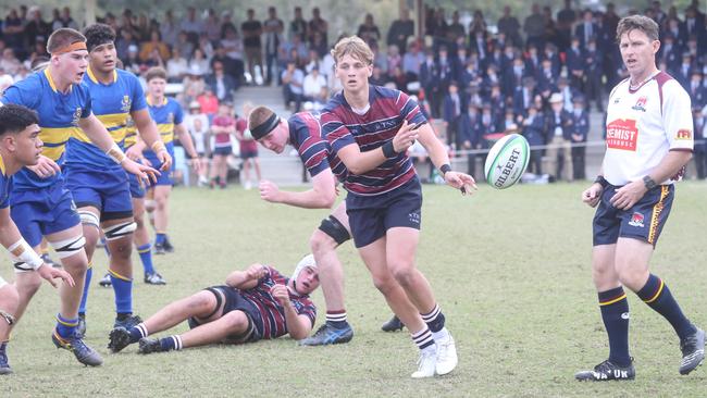 The Southport School vs. Toowoomba Grammar School firsts GPS rugby. Played on The Village Green.27 July 2024 Southport Picture by Richard Gosling