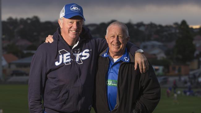 Terry Rowney (wearing hat), 0419204848, and Barry Vining, 0408 203 424, pictured at Henson oval Marrickville on Saturday 28th June 2014. Both men have poured huge amount of time and money to keep the club going. Pic: Mitch Cameron