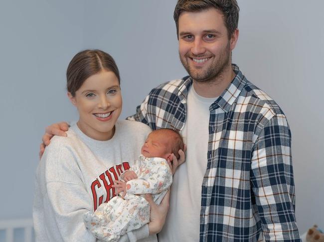 Media personality Kate Taeuber has welcomed a baby boy, Jack Edward Turner, with her husband Reece Turner. Picture: Instagram/Amy Taeuber