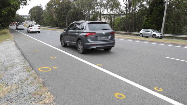 Scene of a fatal crash at West Burleigh. Picture Glenn Hampson