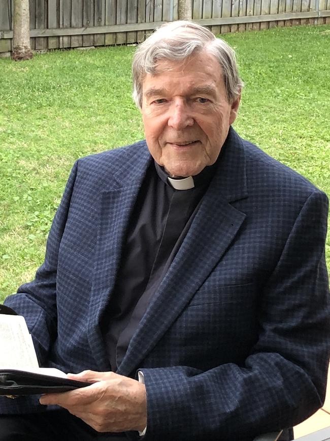 Cardinal George Pell on the grounds of Sydney's Good Shepherd Seminary in Homebush.