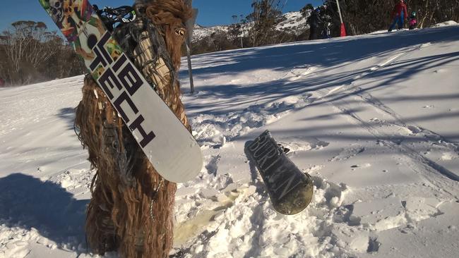 “Chewie” hitting the snow slopes. Picture: Facebook