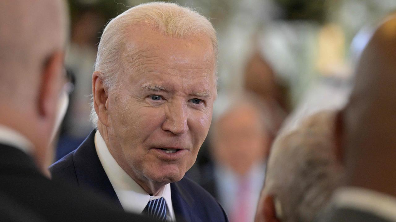 US President Joe Biden takes part in a working session during the G7 Summit in Savelletri near Bari, Italy. Picture Tiziana FABI / AFP.