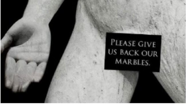 #ReturnTheMarbles campaign uses cheeky billboard to seek return of Parthenon sculptures