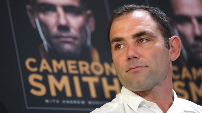 Cameron Smith launching his book at Suncorp Stadium. Pic Peter Wallis