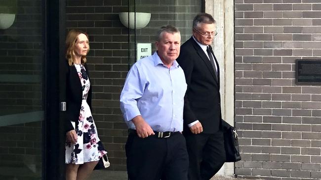 Georges River Council senior manager Mark James leaving Sutherland Local Court after an earlier appearance in April.