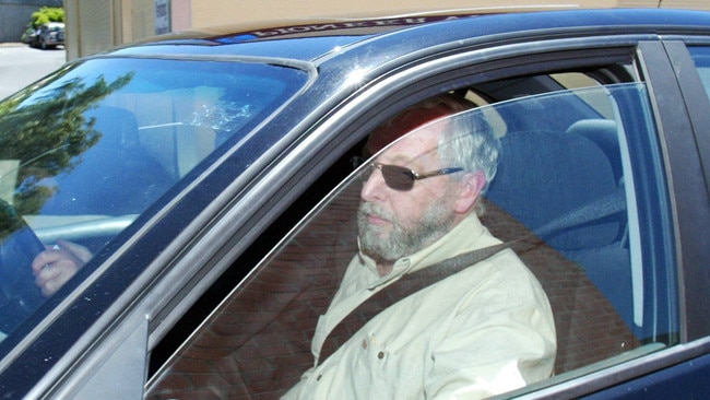 Paul Ronald Goldsmith arrives at the Burnie Supreme Court with his lawyer Greg Richardson prior to pleading guilty for various child sex offences.