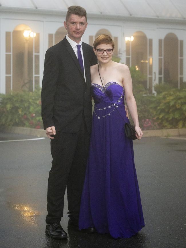 Graduate Braydon Scott with partner Rose Beckhouse at the Toowoomba Flexi School formal at Burke and Wills Hotel, Thursday, October 20, 2022. Picture: Kevin Farmer