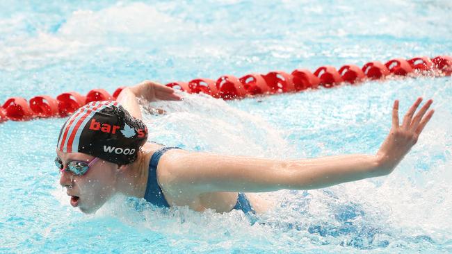 Meg Wood in action during the 100m butterfly at the SA Short Course Swimming Championships. Picture: Sarah Reed