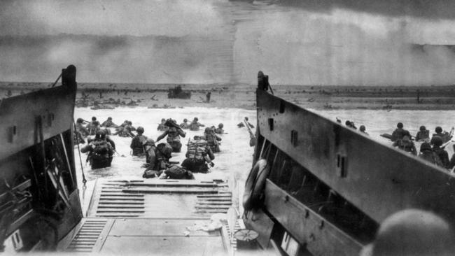 Allied troops land in Normandy on D-Day. Picture: Time