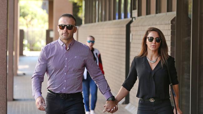 Celebrity trainer Commando Steve and his girlfriend Harika Vancuylenberg at an earlier court appearance. Picture: Richard Dobson