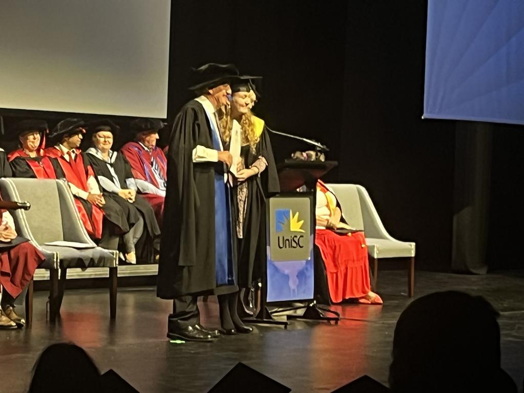The University of the Sunshine Coast graduation ceremony at Maryborough's Brogla Theatre.
