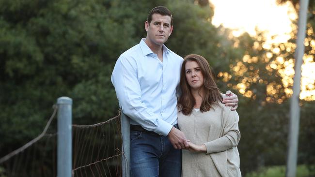 10/8/2018: Australias most decorated Afghanistan veteran Ben Roberts-Smith with his wife Emma, on the Sunshine Coast .  Ben Roberts-Smith has been accused of violence against his wife and others, which he strongly denies, and is taking legal action. Lyndon Mechielsen/The Australian