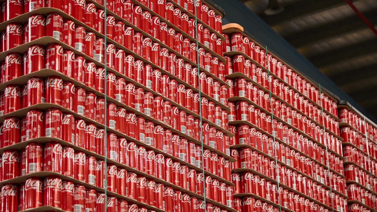 Empty Coca-cola cans before filling.