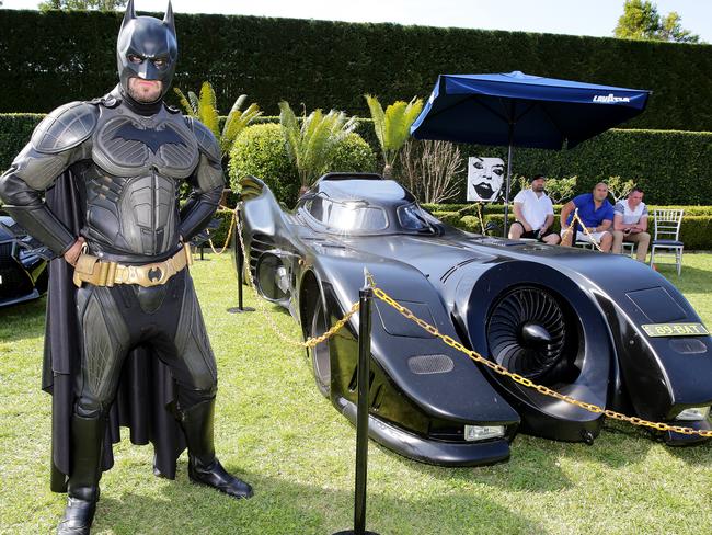 Batman (Zac Mihajlovic) and his Batmobile were popular attractions at the show. Picture: Troy Snook