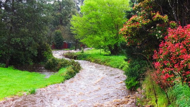 Redwater Creek, Railton. Flood waters on the North-West coast. Picture: Simon Sturzaker - Thursday October 13th 2022.