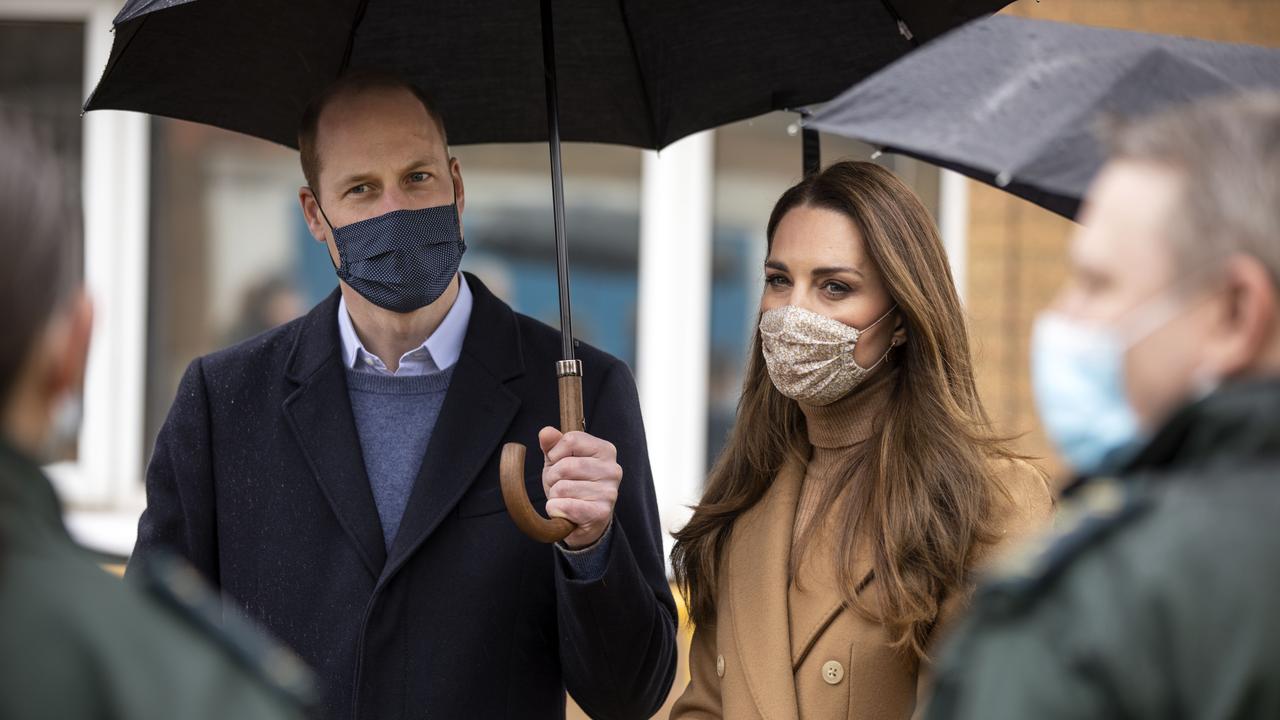 The Duke and Duchess of Cambridge during a visit to an East London ambulance station last week. Picture: Getty Images.